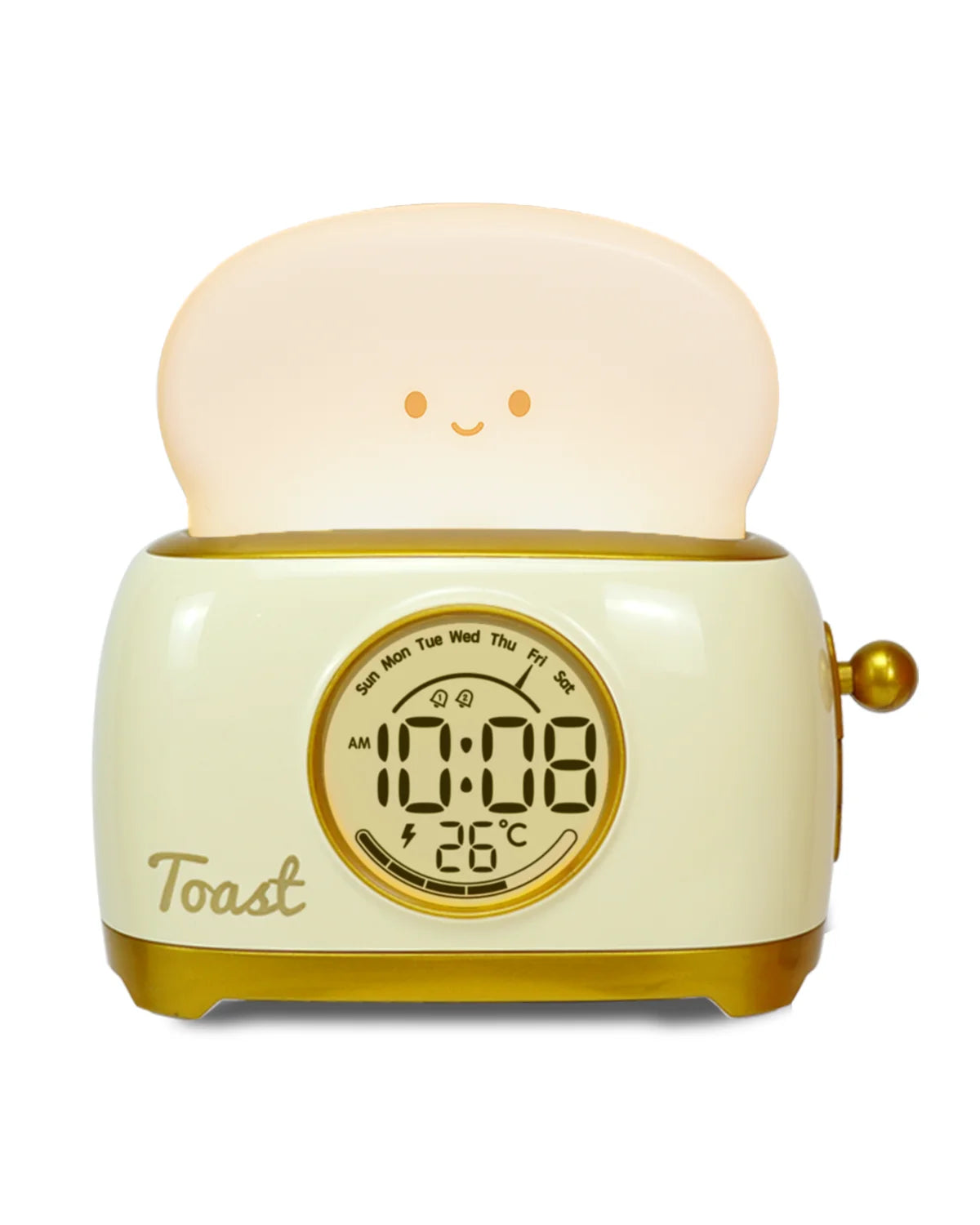 Kid Alarm Clock  Night Light Bread Slice