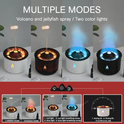 Jellyfish Or Volcano Shaped Mist  Air Diffuser