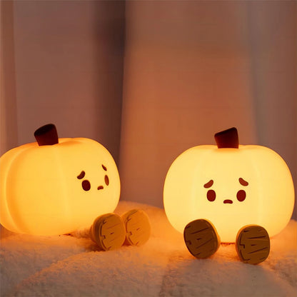 Cute Silicone Pumpkin Bedside Night Lamp