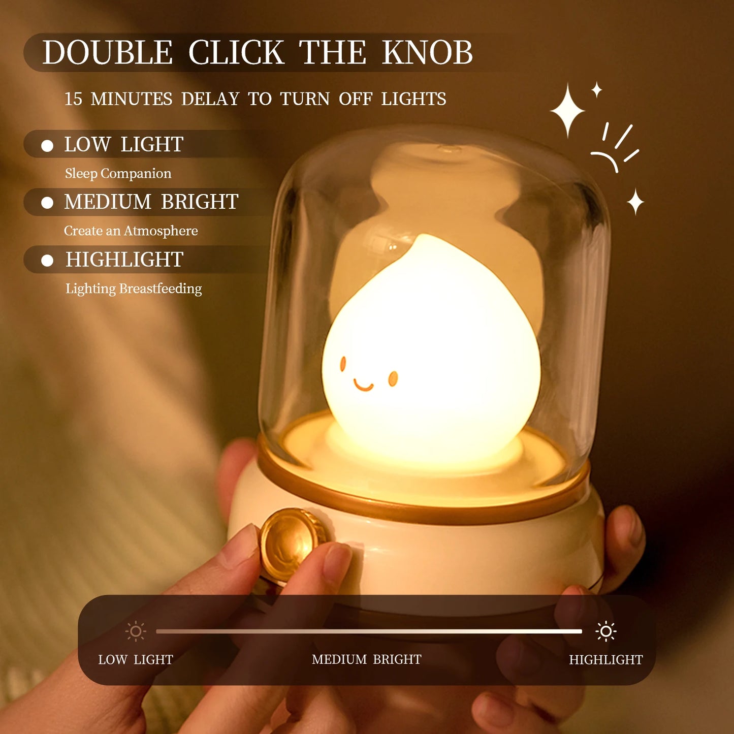 Cute Mini Desktop LED  Drop Night Lamp