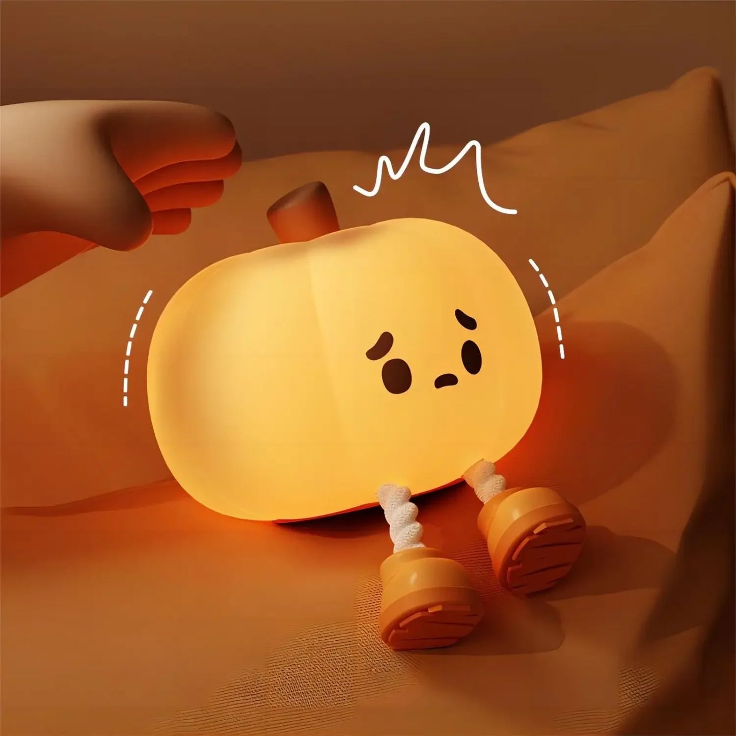 Cute Silicone Pumpkin Bedside Night Lamp