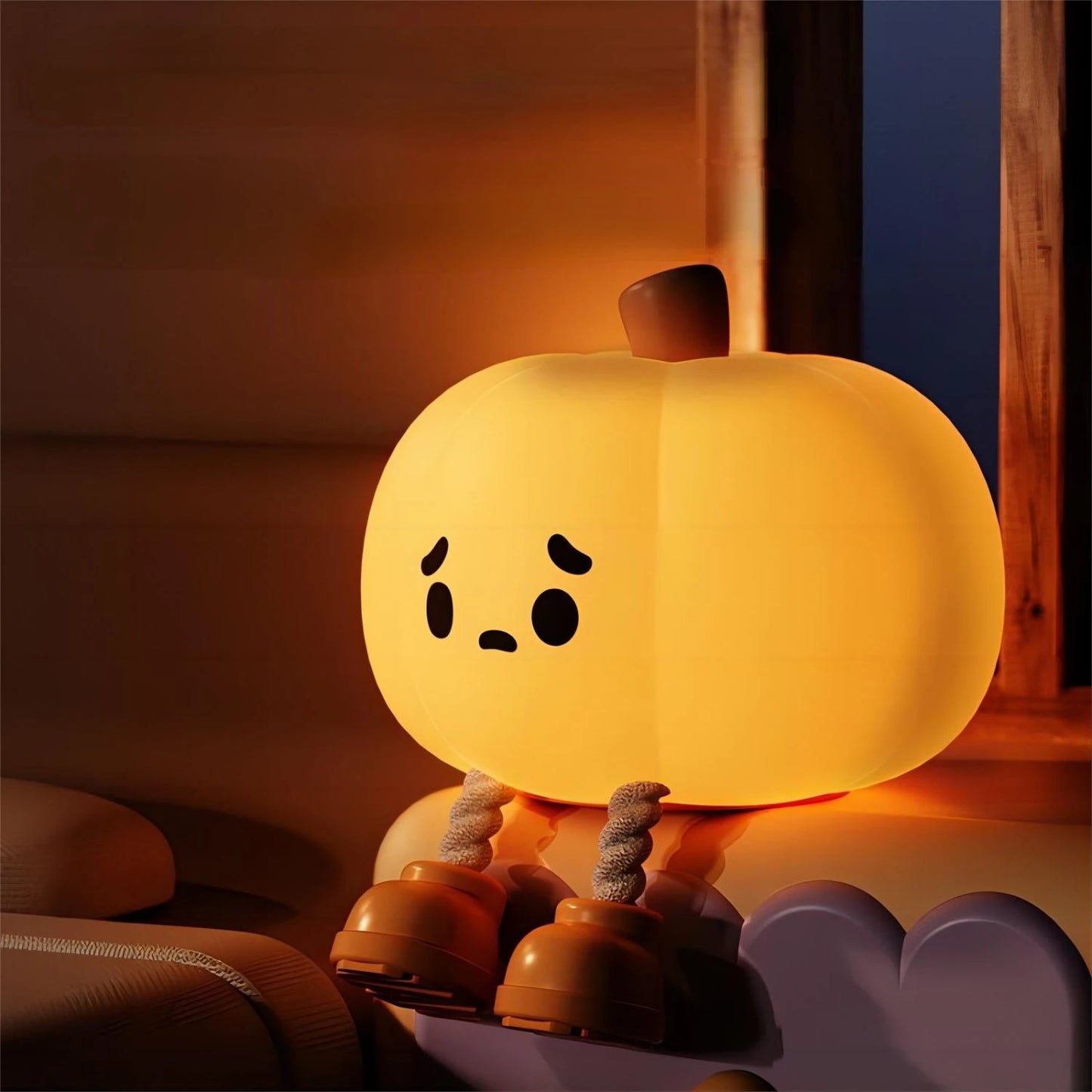 Cute Silicone Pumpkin Bedside Night Lamp