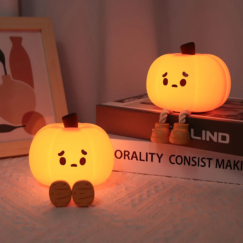 Cute Silicone Pumpkin Bedside Night Lamp