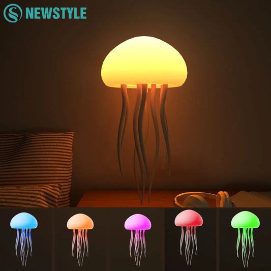 Jellyfish-Shaped Night Lamp / Diffuser With Flexible Tentacles